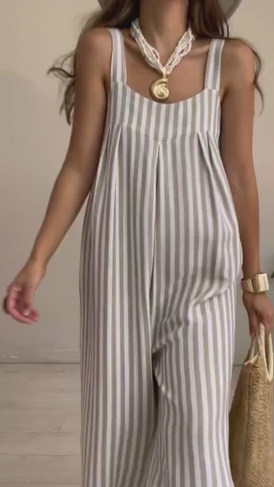 Marivelle™ | Loose Casual Striped Jumpsuit