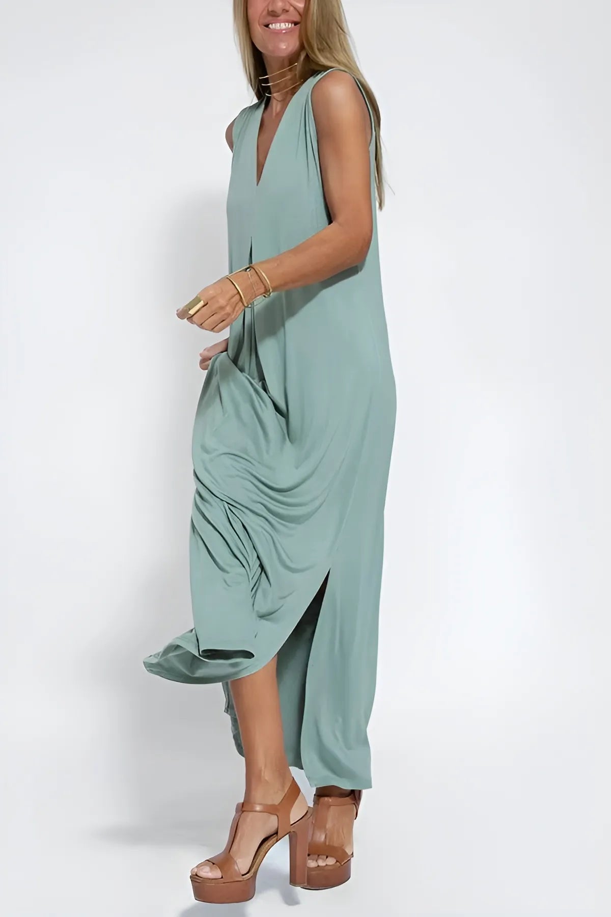 Lyvazza™ – Elegant Long Dress + Matching Cardigan