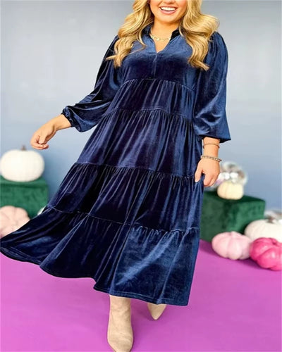 Velisse™ | Velvet Ruffled Maxi Dress