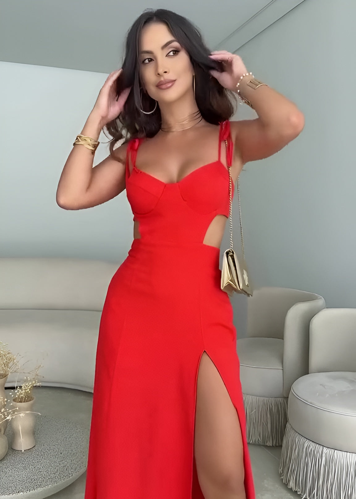 Aurivelle™ | Sculpted Silhouette Midi Dress