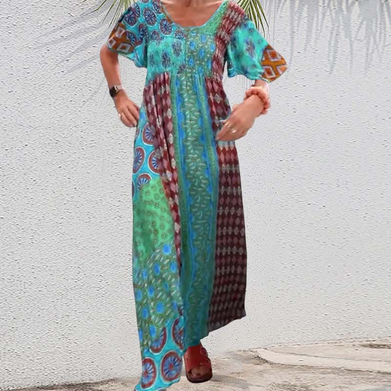 LimonCitrus™ Printed Maxi Dress