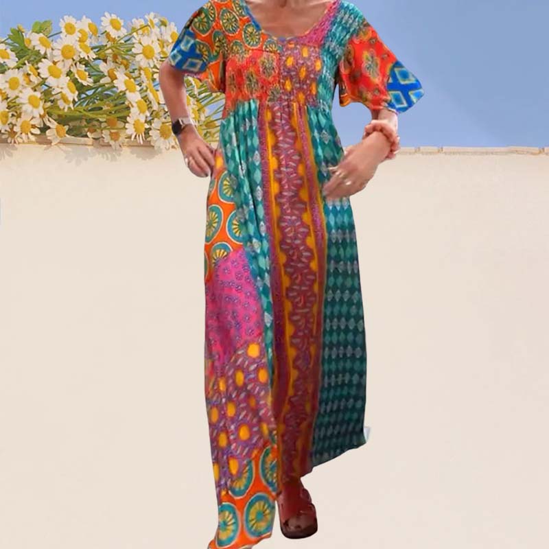 LimonCitrus™ Printed Maxi Dress