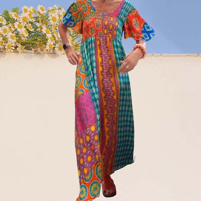 LimonCitrus™ Printed Maxi Dress