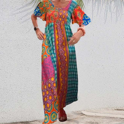 LimonCitrus™ Printed Maxi Dress