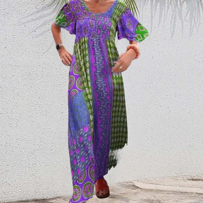 LimonCitrus™ Printed Maxi Dress