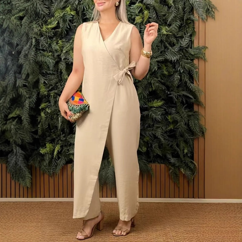 VibeTie™ Relaxed V-Neck Jumpsuit