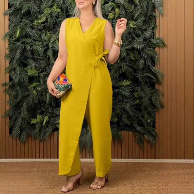 VibeTie™ Relaxed V-Neck Jumpsuit