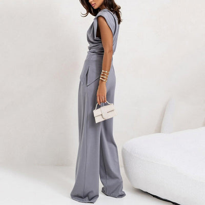 Sculptura™ Draped Wide-Leg Jumpsuit