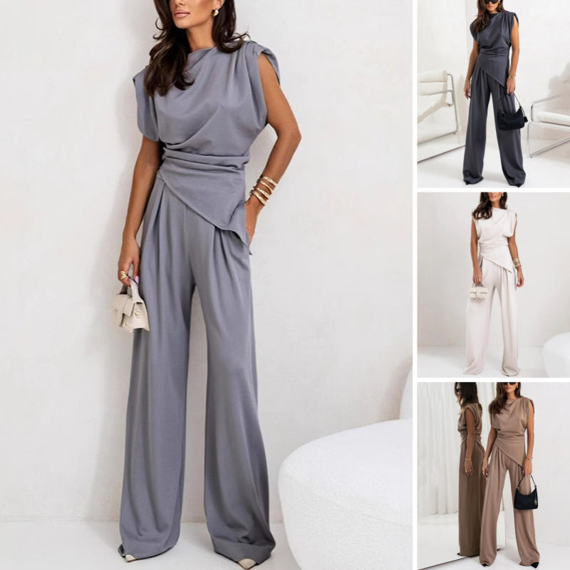 Sculptura™ Draped Wide-Leg Jumpsuit