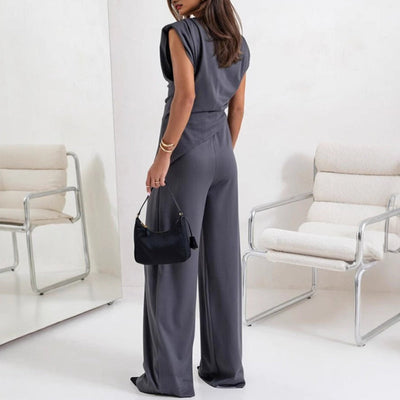 Sculptura™ Draped Wide-Leg Jumpsuit