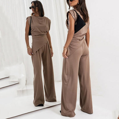 Sculptura™ Draped Wide-Leg Jumpsuit