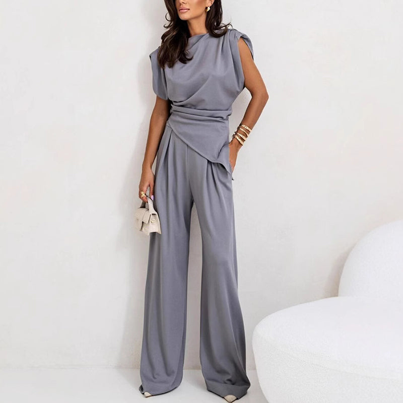 Sculptura™ Draped Wide-Leg Jumpsuit