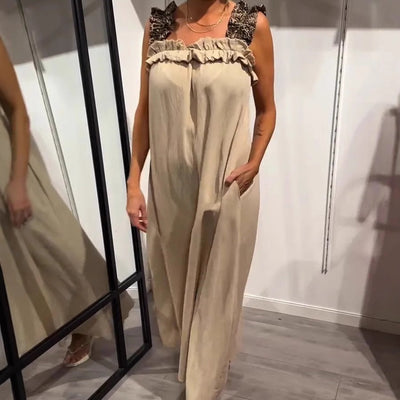 Aurelia – Casual Sleeveless Maxi Dress with Pockets