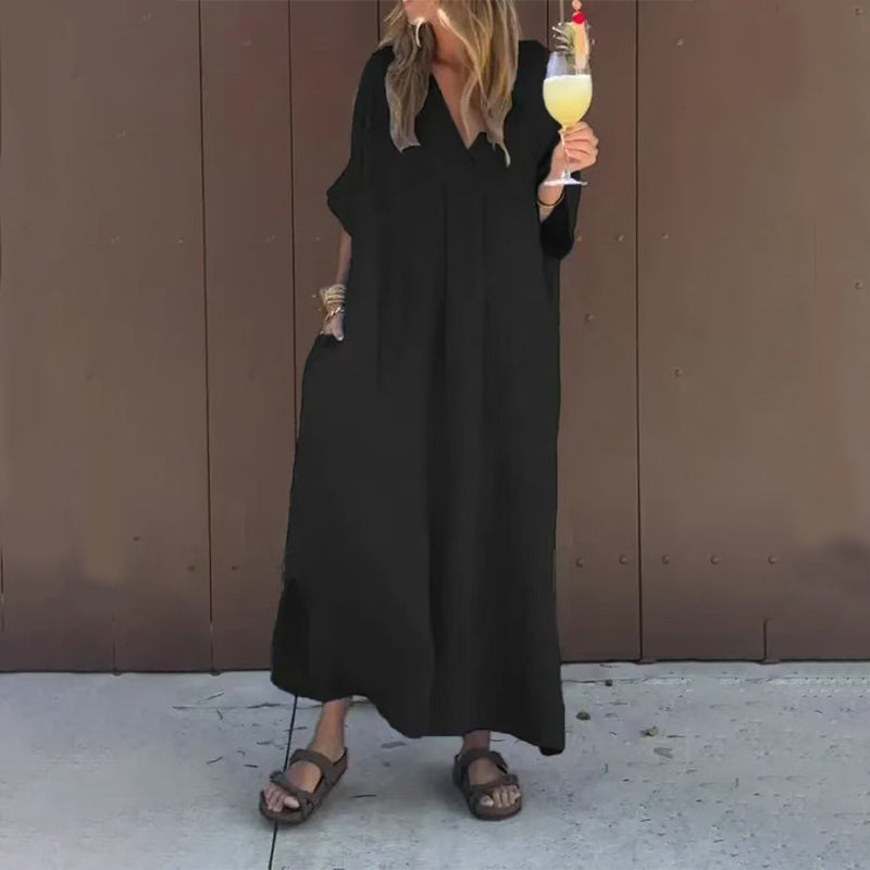 AirEase™ V-Neck Midi