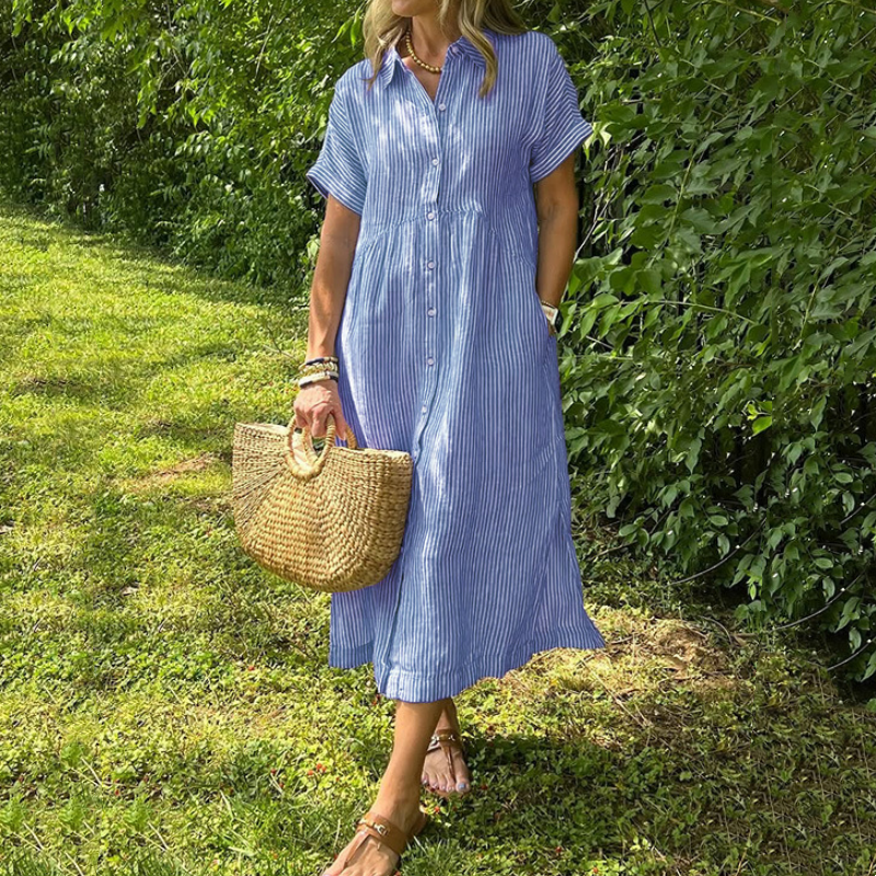 Marivelle – Striped Shirt Dress