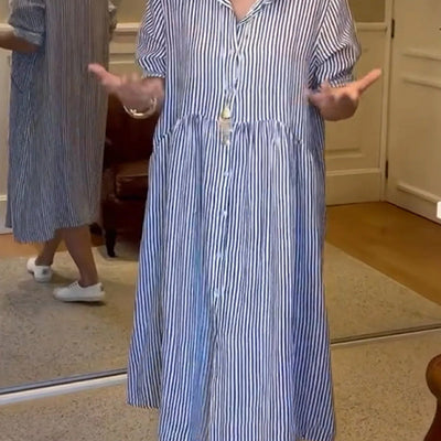 Marivelle – Striped Shirt Dress