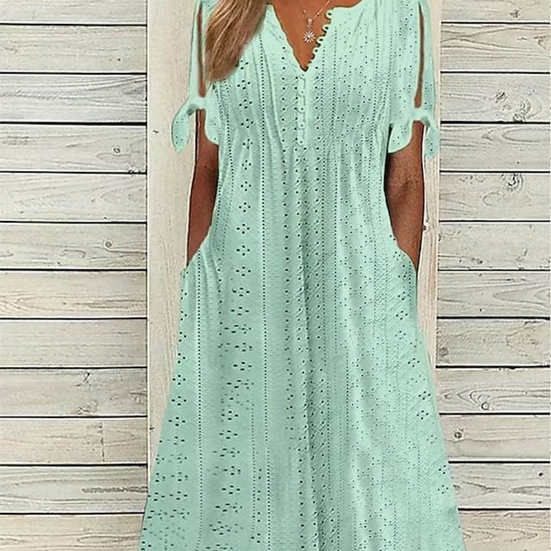 Veylana – Elegant V-Neck Dress