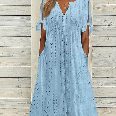 Veylana – Elegant V-Neck Dress