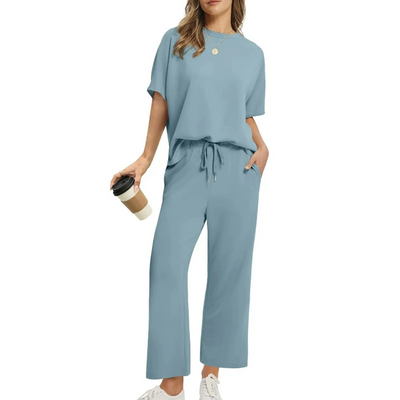 Soft Casual Top & Pants Set
