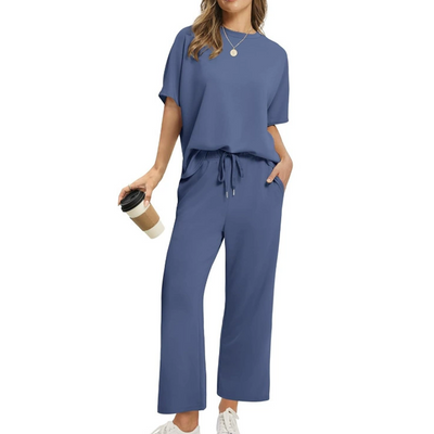 Soft Casual Top & Pants Set