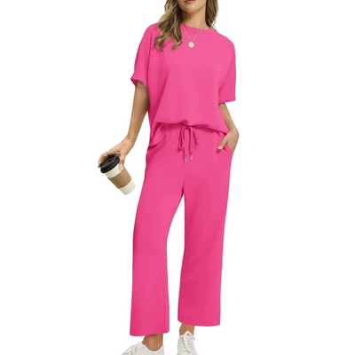 Soft Casual Top & Pants Set