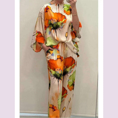 SatinFlora™ Luxe Co‑Ord Set