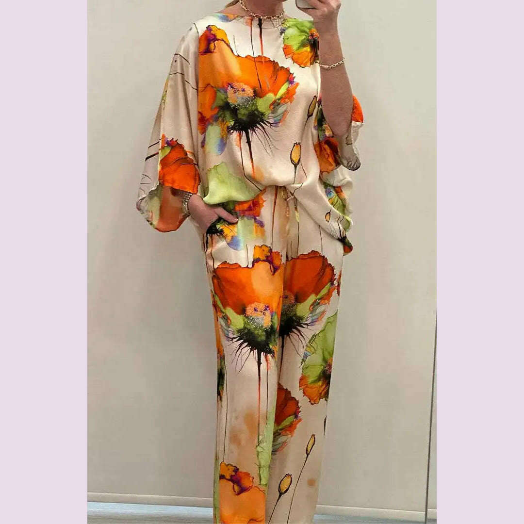 SatinFlora™ Luxe Co‑Ord Set