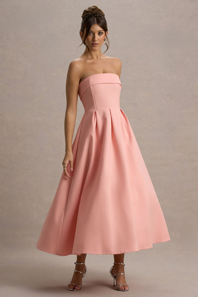 Ecru Elegance™ Bandeau Midi Dress