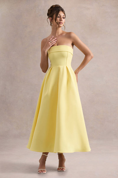 Ecru Elegance™ Bandeau Midi Dress