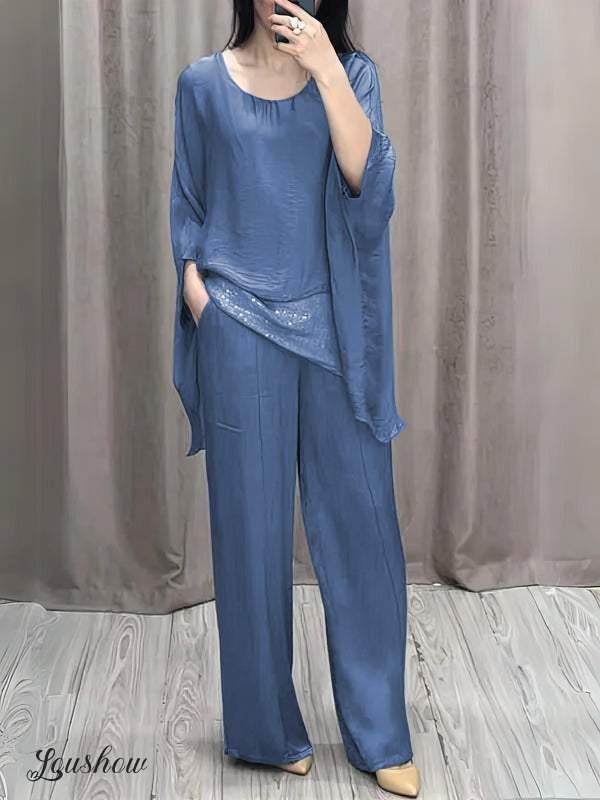 Esméra™ | Elegant V-Neck Two-Piece Dress Set