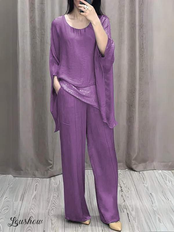 Esméra™ | Elegant V-Neck Two-Piece Dress Set