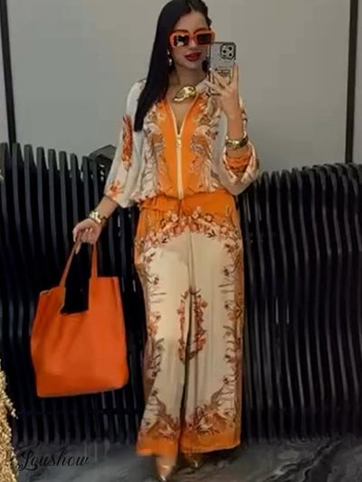 Esméra™ | Elegant V-Neck Two-Piece Dress Set