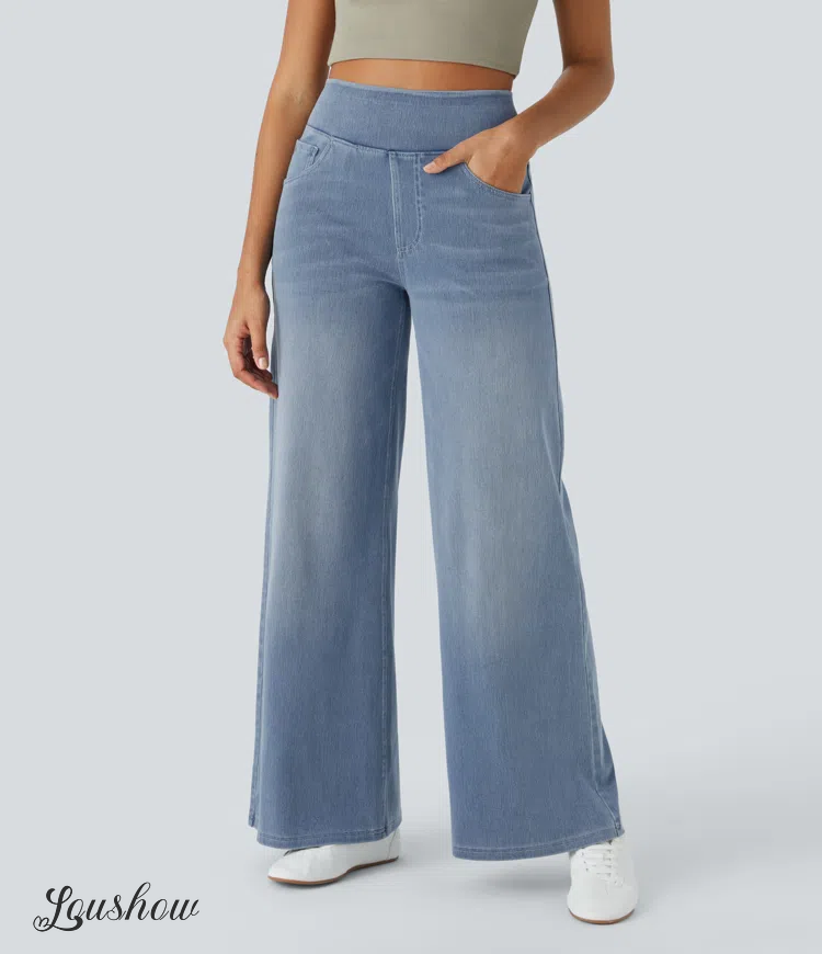 Ardenelle™ | Super Stretch High-Waisted Wide-Leg Jeans