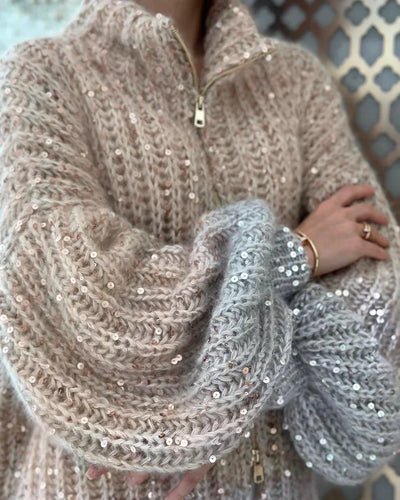 Sophie™ - Elegant glittery silk cardigan