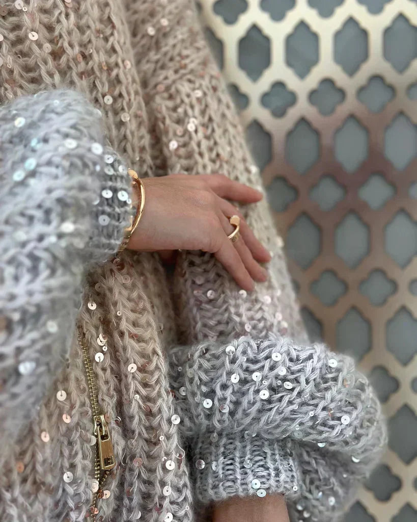 Sophie™ - Elegant glittery silk cardigan