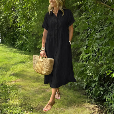Florine | Flattering Striped Shirtdress